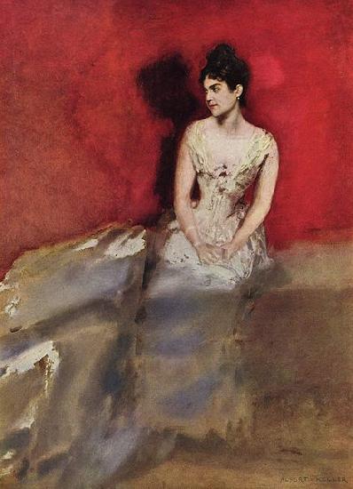 Arthur Ignatius Keller Portrat der Frau des Kenstlers oil painting image
